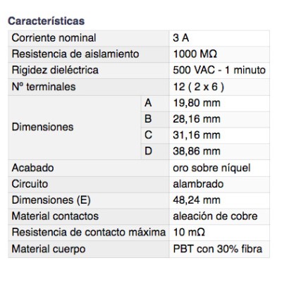 DH REGLETA DE INSERCIÓN DE CIRCUITOS IMPRESOS