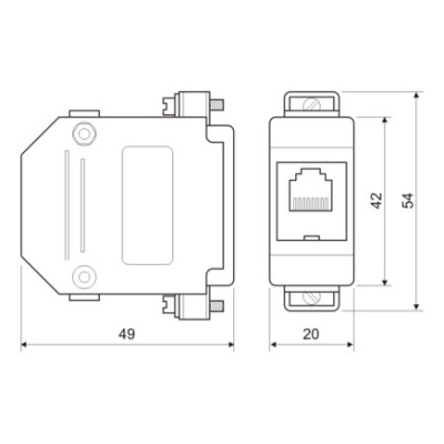 DH ADAPTADOR DB HEMBRA