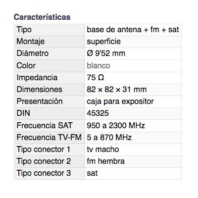 DH BASE ANTENA SUPERFICIE TV-FM-SAT BLINDADA