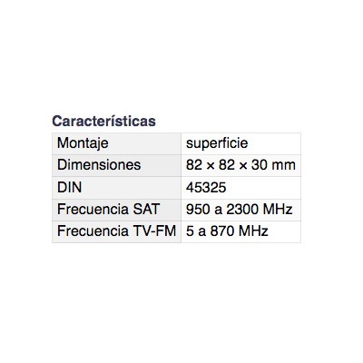 DH BASE ANTENA TV-FM-SAT+TLF SUPERFICIE