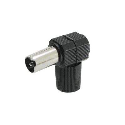 DH CONECTOR TV MACHO ACODADO NEGRO