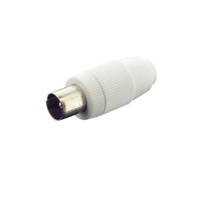 DH CONECTOR COAXIAL ANTENA MACHO BLANCO CON BLISTER