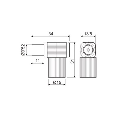 DH CONECTOR COAXIAL HEMBRA ANTENA BLANCO