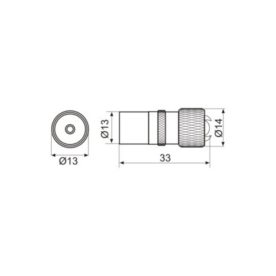 DH CONECTOR PAL TV METÁLICO BLINDADO