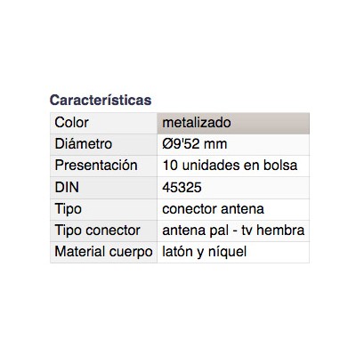 DH CONECTOR PAL TV METÁLICO BLINDADO