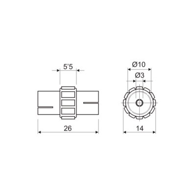 DH ADAPTADOR / PROLONGADOR HEMBRA TV PAL