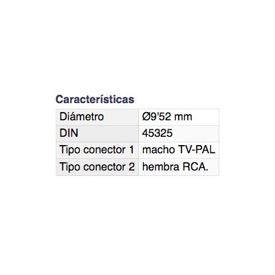 DH ADAPTADOR MACHO  TV-PAL A HEMBRA RCA