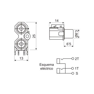 DH BASE COAXIAL RCA HEMBRA DOBLE