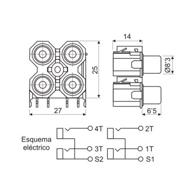 DH BASE COAXIAL HEMBRA 4 RCA