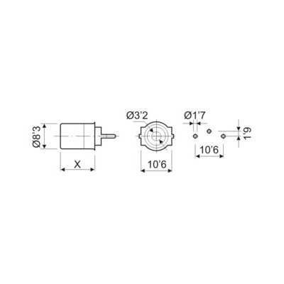 DH BASE COAXIAL RCA HEMBRA