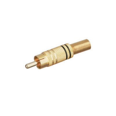 DH CONECTOR COAXIAL RCA MACHO METÁLICO