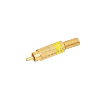 DH CONECTOR COAXIAL RCA MACHO METÁLICO