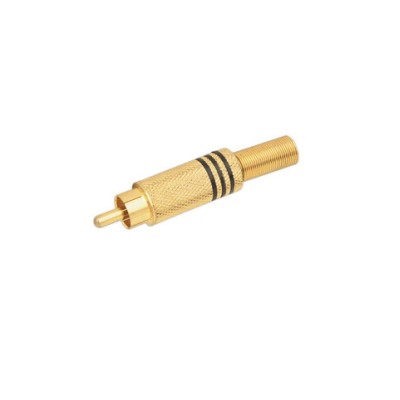 DH CONECTOR COAXIAL RCA MACHO METÁLICO