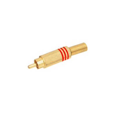 DH CONECTOR COAXIAL RCA MACHO METÁLICO