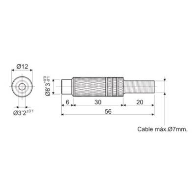 DH CONECTOR COAXIAL RCA HEMBRA METÁLICO