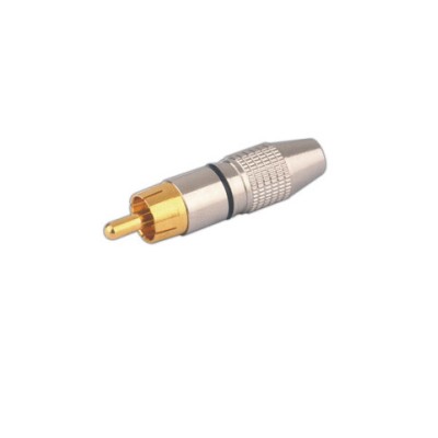 DH CONECTOR COAXIAL RCA MACHO METÁLICO