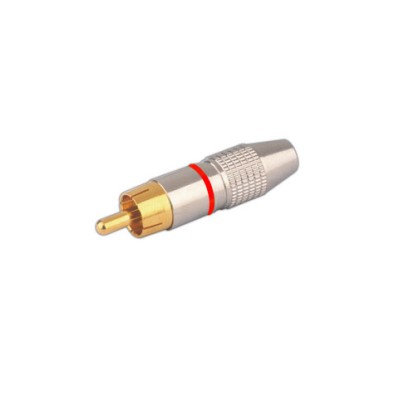 DH CONECTOR COAXIAL RCA MACHO METÁLICO