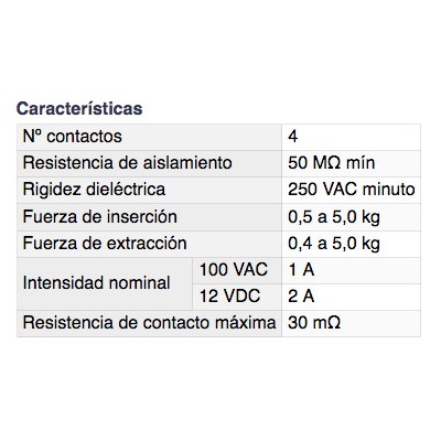 DH CONECTOR MINI DIN HEMBRA SIN BLINDAR PARA CIRCUITO IMPRESO