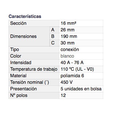 DH REGLETA DE CONEXIÓN