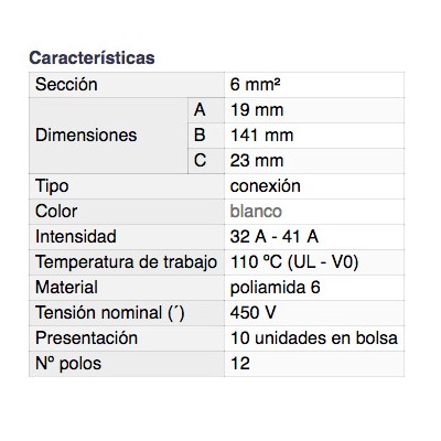 DH REGLETA DE CONEXIÓN