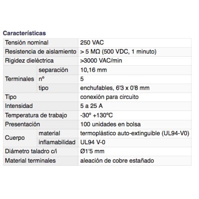 DH REGLETA DE CONEXIÓN