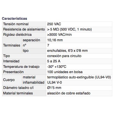 DH REGLETA DE CONEXIÓN