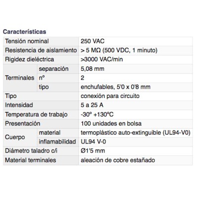 DH REGLETA DE CONEXIÓN