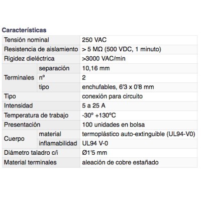 DH REGLETA DE CONEXIÓN