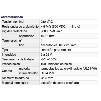 DH REGLETA DE CONEXIÓN