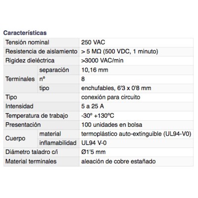 DH REGLETA DE CONEXIÓN