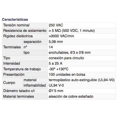 DH REGLETA DE CONEXIÓN