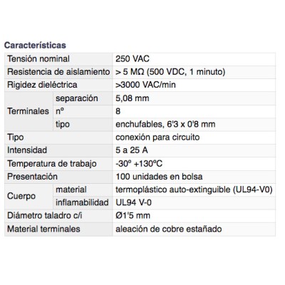 DH REGLETA DE CONEXIÓN