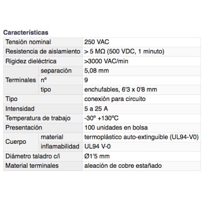 DH REGLETA DE CONEXIÓN