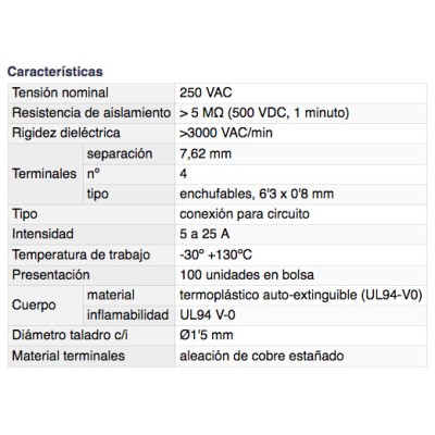 DH REGLETA DE CONEXIÓN