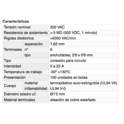 DH REGLETA DE CONEXIÓN