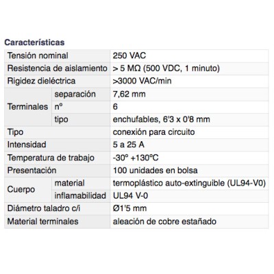 DH REGLETA DE CONEXIÓN