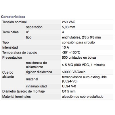 DH REGLETA DE CONEXIÓN