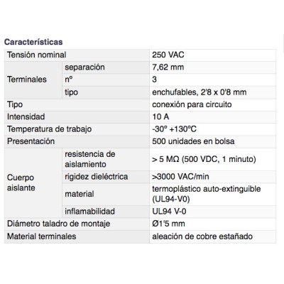 DH REGLETA DE CONEXIÓN