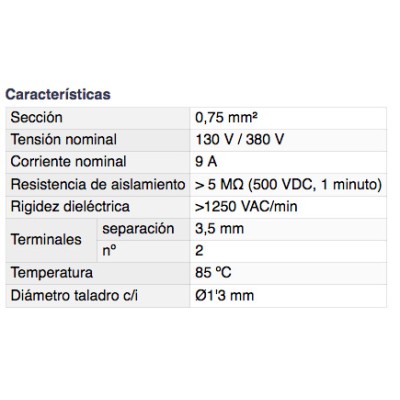 DH REGLETA DE CONEXIÓN