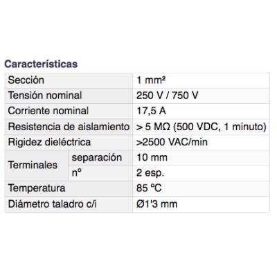 DH REGLETA DE CONEXIÓN