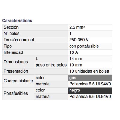 DH REGLETA DE CONEXIÓN