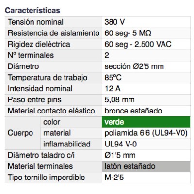 DH REGLETA DE CONEXIÓN