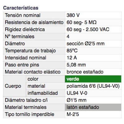 DH REGLETA DE CONEXIÓN