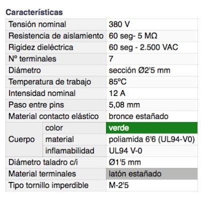 DH REGLETA DE CONEXIÓN