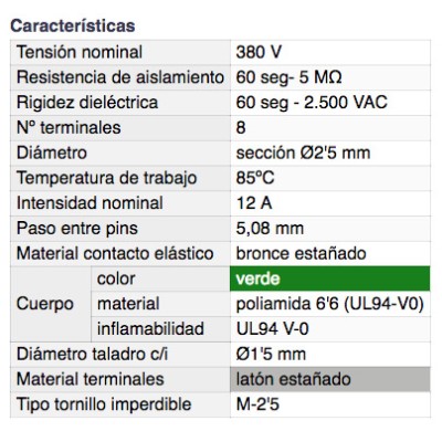 DH REGLETA DE CONEXIÓN