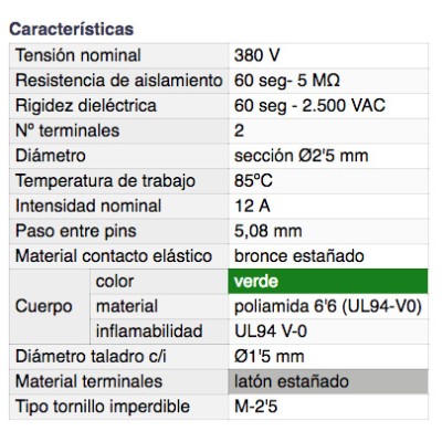 DH REGLETA DE CONEXIÓN