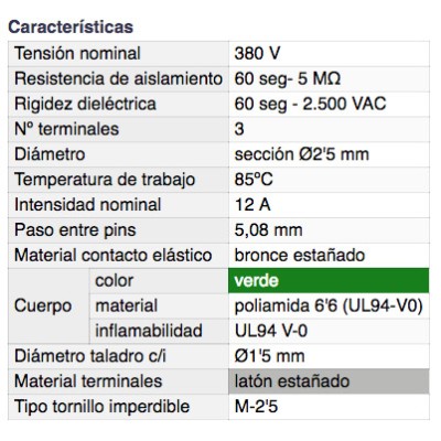 DH REGLETA DE CONEXIÓN