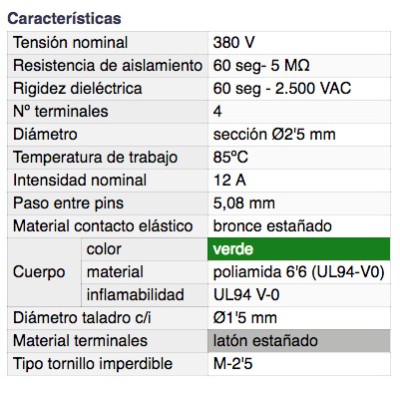 DH REGLETA DE CONEXIÓN