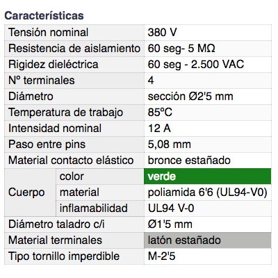 DH REGLETA DE CONEXIÓN