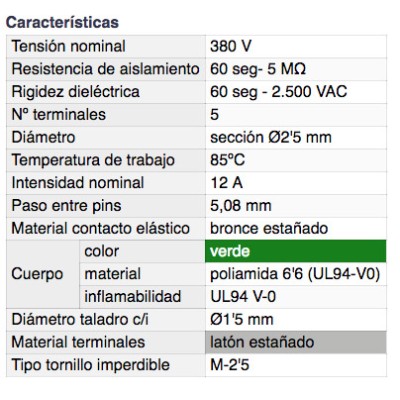 DH REGLETA DE CONEXIÓN